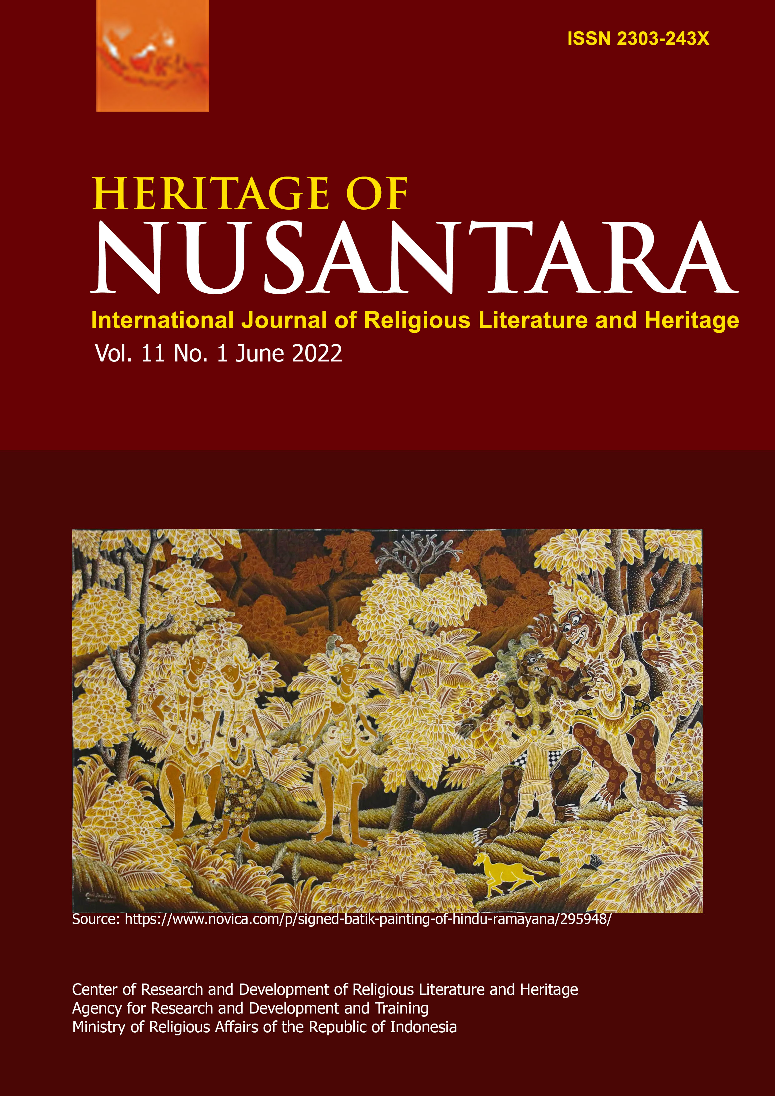 					View Vol. 11 No. 1 (2022): HERITAGE OF NUSANTARA
				